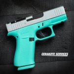 Glock 43X MOS Tiffany Blue Pistol Satin Aluminum Slide