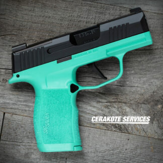 SIG P365X Tiffany Blue Pistol Vuurwapen Magazine Release