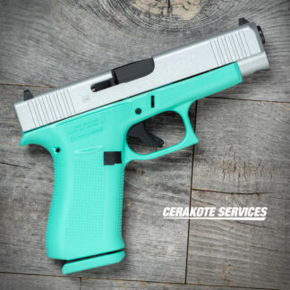 Glock 48 Tiffany Blue Pistol Satin Aluminum Slide