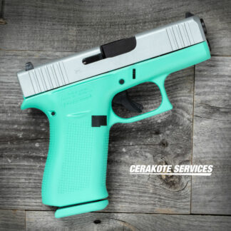 Glock 43X Tiffany Blue Pistol Satin Aluminum Slide