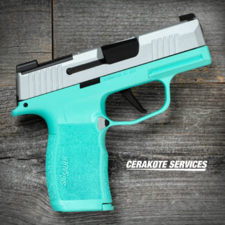 SIG P365X Tiffany Blue Pistol 12 RD 9mm Vuurwapen Magazine Release Satin Aluminum Slide