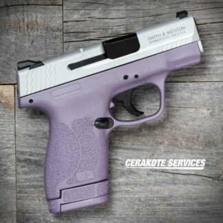 Smith and Wesson M&P 9 Shield M2.0 Lily Lilac Pistol Safety Satin Aluminum Slide
