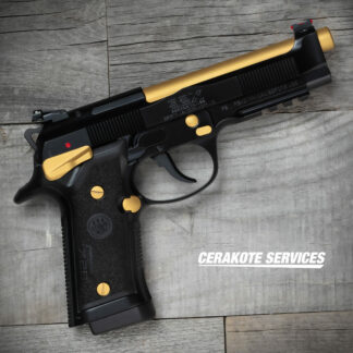 Beretta 92X Performance Black Pistol Gold Barrel