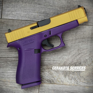Glock 48 Wonka Purple Pistol Gold Slide