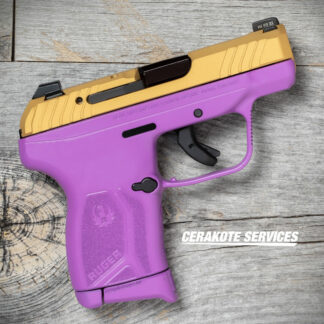 Ruger LCP MAX Purple Haze Pistol Gold Slide
