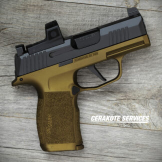 SIG P365X Burnt Bronze Vuurwapen Mag Release Romeo Zero Elite