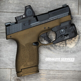 M&P 9 Shield Plus No Safety Burnt Bronze Pistol RMRcc TLR-6 NS