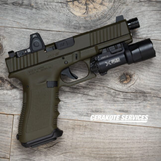 ZEV Tech Mod Glock 17 Gen 3 Trilo Full OD Green Pistol 9mm Magwell RM06 X300T-A
