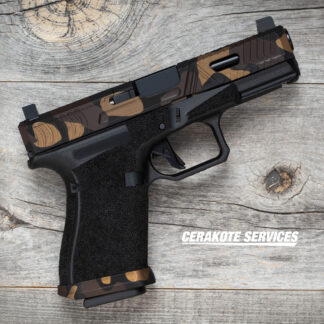 Agency Arms Mod Glock 19 Gen 4 Cipher Bronze on Bronze Camo Slide / Magwell